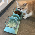 Cat Bowls Dogs Feeders Cats Feeding Bowl With Raised Stand For Cats Double Bowl Cats Food Bowls Water Bowls Pet Supplies-3