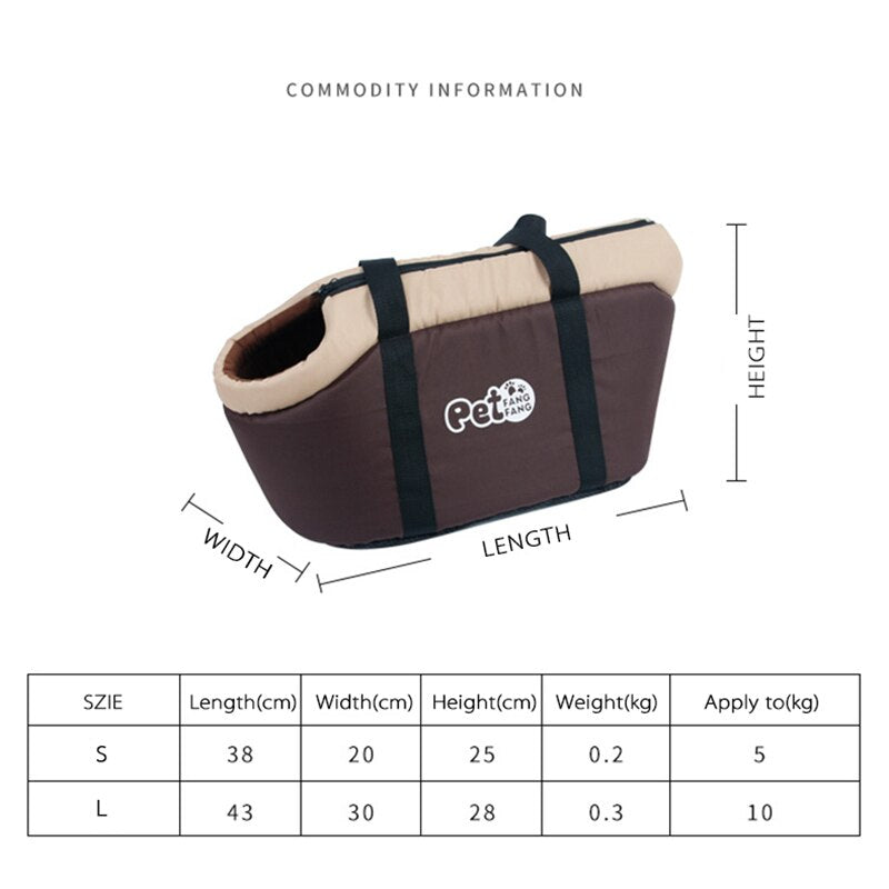 Pet Dog Bag Soft Breathable Car Seat Dog Carriers Portable Single Carrier Bags Outdoor Pet Shoulder Handbag for Dogs Accessories-1